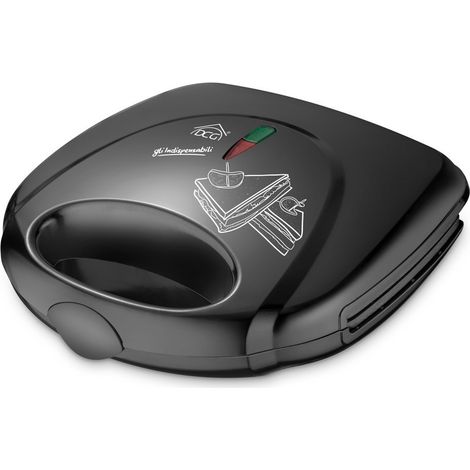 Mini Bistecchiera ST2555, 22,8 x 23 x 8 cm, antihaftbeschichtet, ideal für Toast und Sandwiches