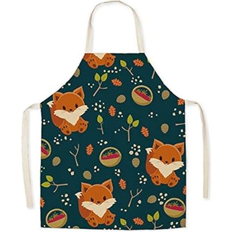 Leinenschürze für Kinder mit hübschem Aufdruck zum Kochen, Malen und Gärtnern. (1/3)