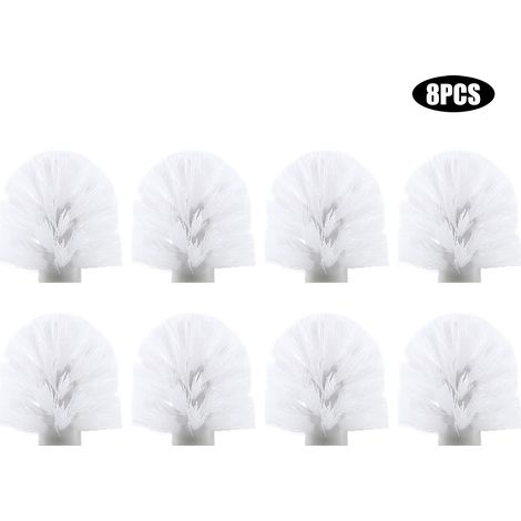 Tête De Brosse WC En Plastique - Nettoyage 360 Degrés - Pour Salle De Bain Domestique - Lot De 8 Pièces (1/5)