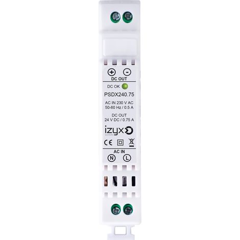 alimentation - modulaire - 1 module - 230v ac vers 24v dc - 0.75a - izyx psdx240.75