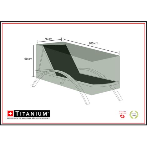 Copertura per lettino TITANIUM® Nero - 205 x 75 x 68 cm (1/5)