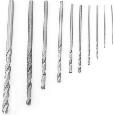 10 langlebige HSS-Spiralbohrer mit geradem Schaft (0,5-3 mm) (1/5)