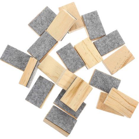 Lot de 20 effaceurs pour tableau noir en feutre de bois, fournitures scolaires-4.50X2.80X1.40CM (1/4)