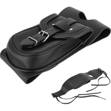 Protège réservoir moto en cuir PU avec pochette, cache panneau noir, accessoire motocyclette, housse de réservoir avec rangement (1/5)