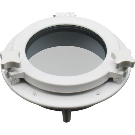 Round Marine Ship Porthole Window in White (215MM x 160MM Boat Narrowboat Yacht)