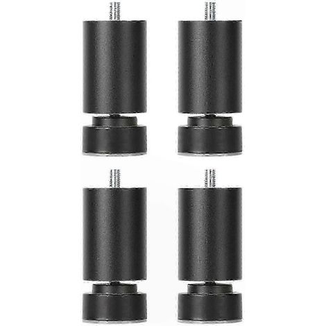 Pieds métalliques robustes réglables à filetage M10, compatibles avec les meubles, les lits, les tables et les armoires (paquet de 4, 26-27 pouces, noir, 18 cm). (1/5)