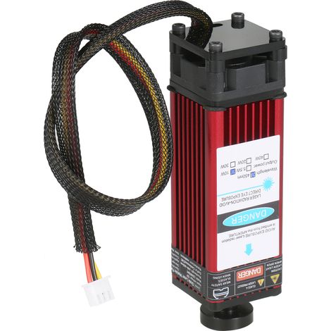 Decdeal – Module laser 5,5W 450nm – Tête laser en alliage d'aluminium – Distance focale réglable – Gravure précise sur bois, plastique, cuir (1/5)