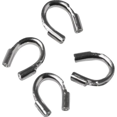 RAYHER - 4 PEZZI - PROTEZIONE FILI DI FERRO SENZA NICHEL 4X3MM - COLORE ARGENTO