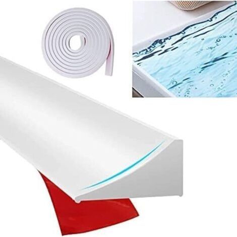 Lntyq – Barrière d'eau en silicone 300cm – Système de rétention pour douche – Bande auto-adhésive imperméable – Flexible et facile à installer (1/5)