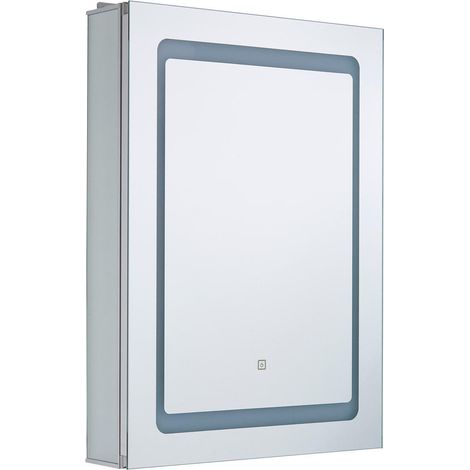 Forum Spa Arte 500mm x 700mm 1 Door Illuminated LED Mirrored Cabinet with Touch Switch and Shaver Socket - SPA-35707 (1/5)