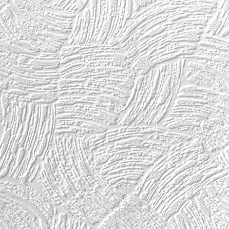 Anaglypta White Paintable Surf Wave Stripes Wallpaper Vinyl Washable Textured (1/2)