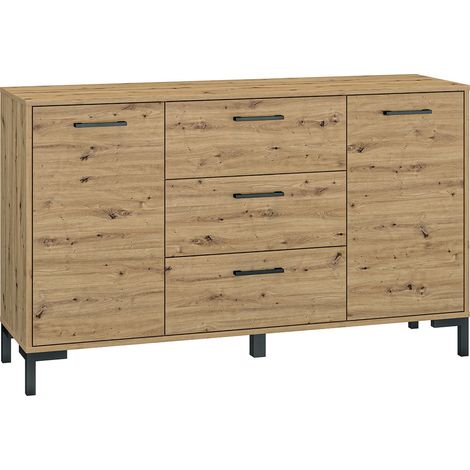 Bufé 2 puertas 3 cajones 138 cm Liora Madera (1/5)