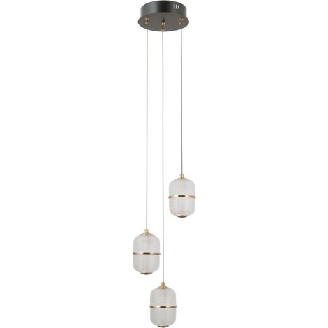 Alani LED-Hängeleuchte schwarz MAT ALU italux PND-34375-3-BK (1/4)