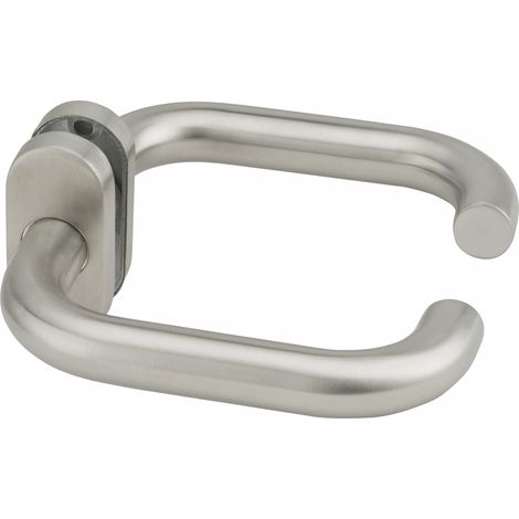 THIRARD - Paire de béquilles arrondies pour porte, carré 7 mm, aspect inox - THIRARD (1/2)