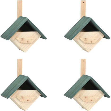 vidaXL Casa para pájaros 4 unidades madera de abeto 24x16x30 cm (1/5)