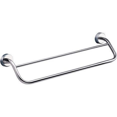 Porta salviette barra doppia 50 cm in acciaio inox lucido  Monde-C kamalu
