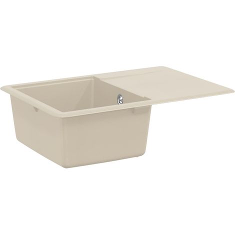 Waschbecken Beige 670 x 460 mm 80% Quarz und 20% Harz