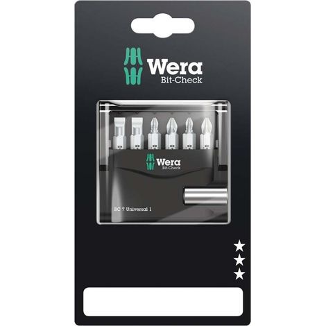 Wera Bit-Set Bit-Check BC 7 Universal 1 7-teilig Bit-Satz (1/5)