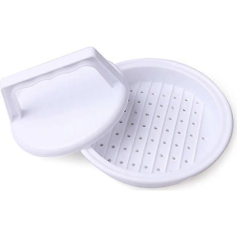 Moule à steaks hachés en polypropylène, épaisseur réglable, pour des steaks uniformes. Convient également pour la confection de croquettes de poisson, de crabe, etc. Facile à nettoyer. Ustensile de cu (1/5)