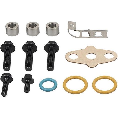 Kit de montage de turbocompresseur avec joints, joints toriques et boulons, compatible avec Ford 6.0L Powerstroke Diesel. Remplace les références 904-234 et 3C3Z-9T514-AG. (1/5)