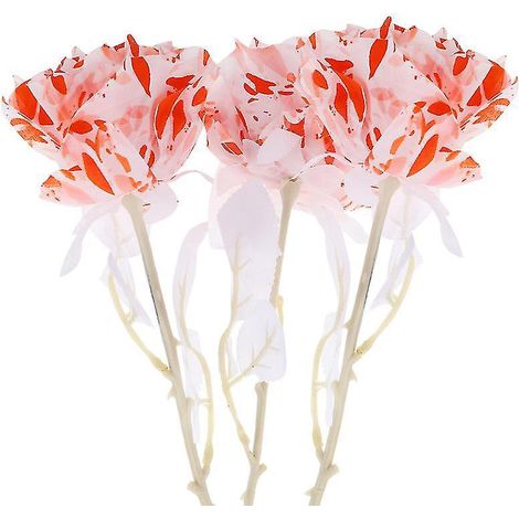 3 künstliche Rosen für Halloween-Dekorationen