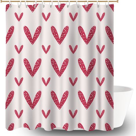 Kit rideau de douche en polyester 180x180 avec motif polyester pour salle de bain pour salle de bain d’amis (1/5)