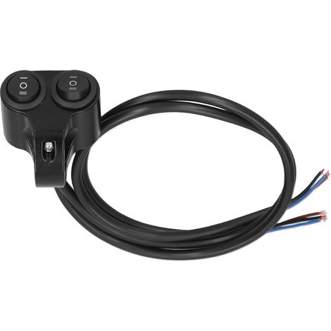 Interrupteur de phare de moto, monté sur le guidon, bouton marche/arrêt universel 2 en 1, convient aux VTT/UTV 12V. (1/5)