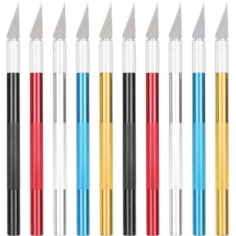 Colorful Metal Art Carving Knife Utility Cutter Craft Knives Set for DIY Scrapbooking (1/5)