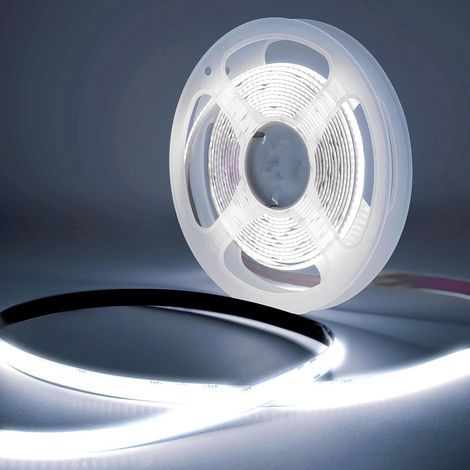 x 3m 24V COB LED Strip Cool White 6500K with RF Remote Control for Kitchen, Bedroom, or Mirror (1/5)