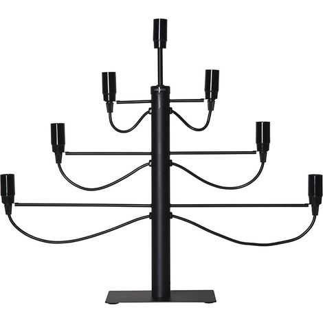 Chandelier pyramidal Star Trading « Milano », douilles E14, fonctionnement sur secteur, noir, H 52 cm, L 60 cm