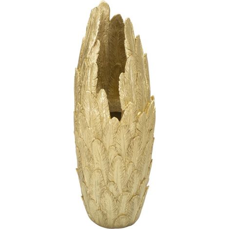 Vase Design Plumes "Feathers" 91cm Or (1/5)