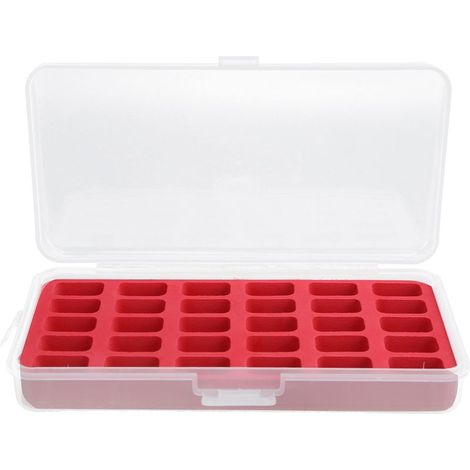 Garnrollenaufbewahrungsbox, aufhängbarer Organizer mit Clips, Kunststoffbox mit 30 Fächern für Näh- und Bastelarbeiten (1/5)
