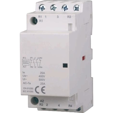 gloca AC-Schütz DIN-Schiene 4P 220V 25A – 2 Schließerkontakte – 2 Öffnerkontakte
