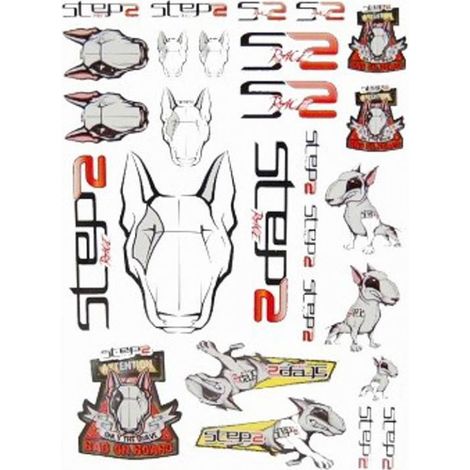 Planche Autocollant 27 stickers chien Step 2 Race One pour (1/2)