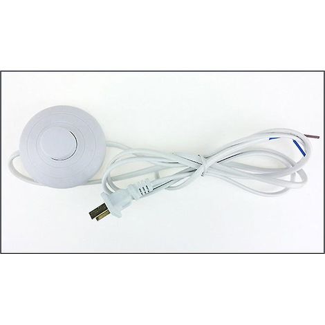 Cordon d'alimentation avec interrupteur blanc, blanc (1/5)