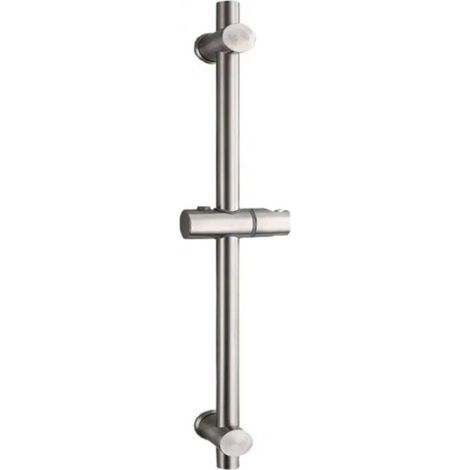 Barre de douche, Barre de douche en acier inoxydable 304 avec supports de fixation réglables en hauteur et en angle, brossé, hauteur totale 660 mm-Muntra (1/5)