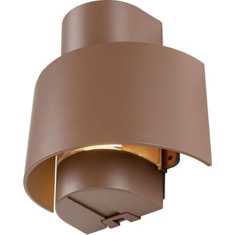 Applique PHOTONI CYL ext. cylindrique rouille E27 13W IP65 bord de mer - SLV - 1008198 (1/3)