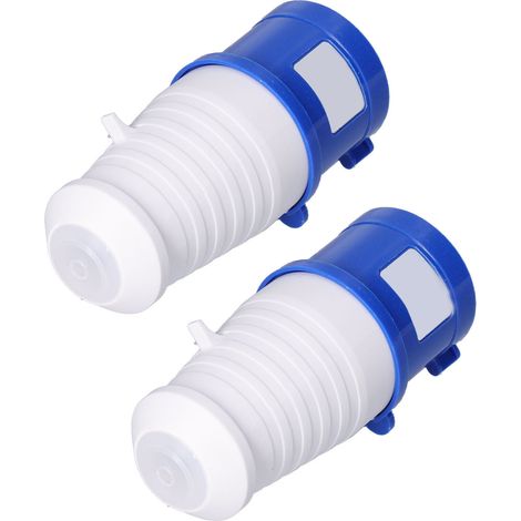 Lot de 2 connecteurs industriels étanches à 3 broches avec gaine isolante et haute performance électrique, compatibles avec les prises d'alimentation aéronautiques.