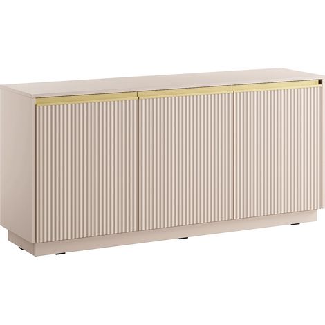 Credenza con 3 ante in MDF Beige e Dorato  - POSINIA di Pascal MORABITO
