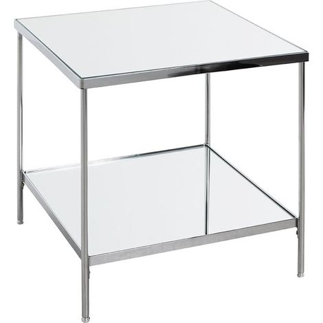 Table d'Appoint Carrée "Palace" 46cm Chrome (1/4)