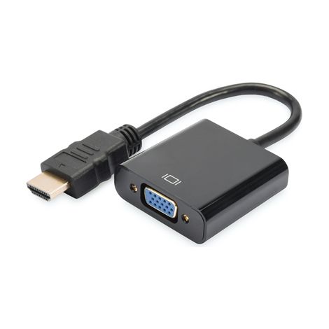 Digitus Video-/Audio-Adapter 15-poliger HD-D-Sub (HD-15) 3,5-mm-Klinkenstecker Buchse 19-poliger HDMI-Typ-A-Stecker Schwarz (1/2)