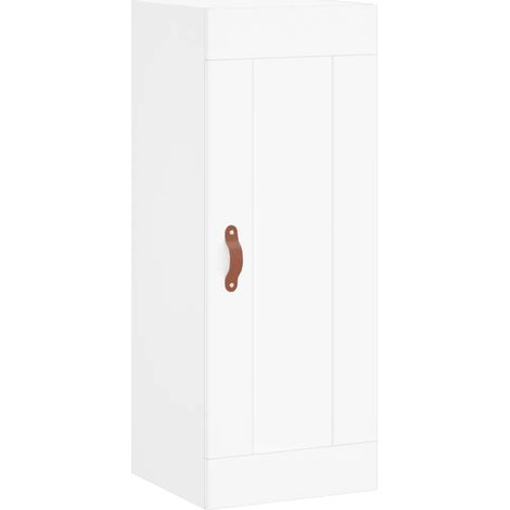 Elegante pensile bianco a 3 scomparti 34,5 x 34 x 90 cm realizzato in legno composito bianco 020048937