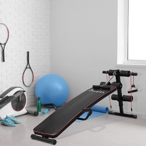 Panca Fitness per Addominali Inclinata Multifunzione Regolabile (1/5)