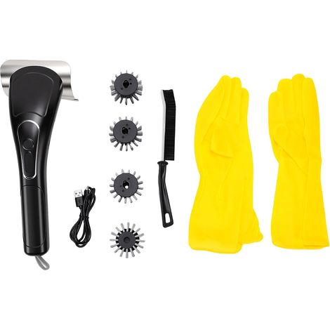 Brosse de gril électrique Portable, nettoyeur de plaque de cuisson Rechargeable avec tête rotative pour la cuisine et l'entretien en plein air (1/5)