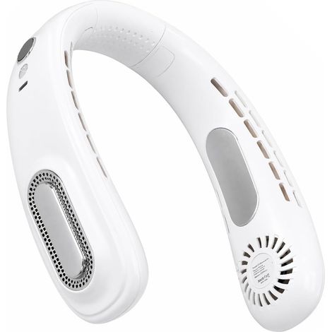 Ventilador de cuello con placa de refrigeración USB-C, pantalla LED y 16 horas de autonomía para uso en la oficina y al aire libre. (1/4)