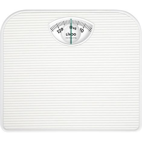 Pese-personne mécanique - LIVOO - DOM491 - Sans piles - Capacité 130 kg - Plateau antidérapant