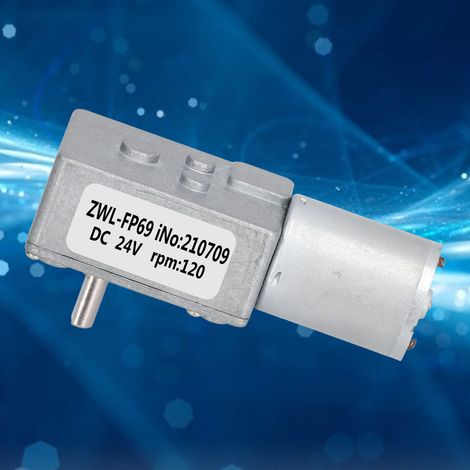 Moteur réducteur à vis sans fin 24 V, moteur réducteur à vis sans fin à couple élevé ZWL-FP-120 tr/min (1/5)