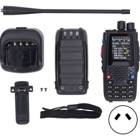 Talkie-walkie UV sans fil quadribande écran couleur 4W portable FM émetteur-récepteur AC100-240V prise AU (1/5)
