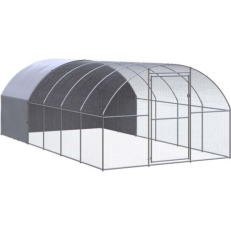 Poulailler d'extérieur 3x6x2 m Acier galvanisé (1/5)