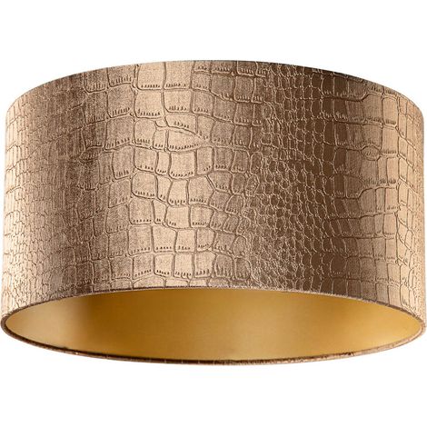 Velvet Lampshade Crocodile Design with Gold Interior 50/50/25